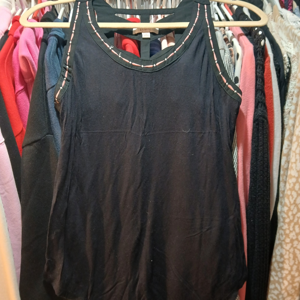 ☀️ 3 For $15 Candie's Black Tank Top with Pink Trim